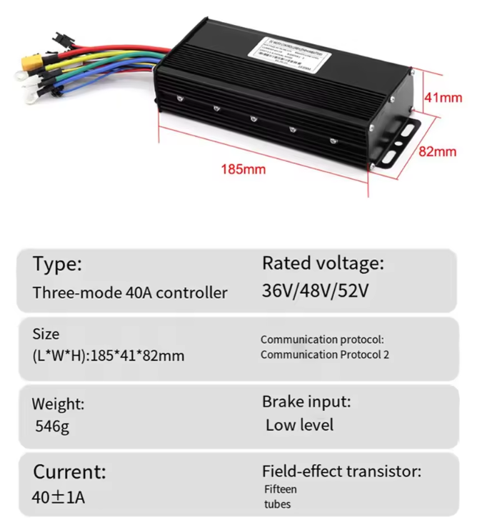 40A 36v/48v/52v Controller Sine Wave